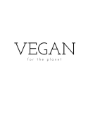 Vegan for the planet: simple notebook
