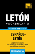 Vocabulario Espanol-Leton - 3000 Palabras Mas Usadas