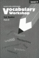 Vocabulary Workshop: Test Book Level F Form a - Jerome Shostak