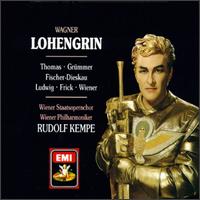 Wagner: Lohengrin - Christa Ludwig (vocals); Dietrich Fischer-Dieskau (baritone); Elisabeth Gr�mmer (soprano); Gottlob Frick (bass); Jess Thomas (tenor); Otto Wiener (bass); Vienna Philharmonic Choir (choir, chorus); Wiener Philharmoniker; Rudolf Kempe (conductor)