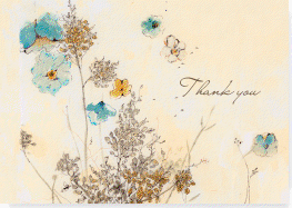 Watercolor Flowers Thank You Notes