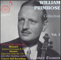 William Primrose Collection, Vol. 3 - Albert Spalding (violin); Andre Benoist (piano); Vernon de Tar (organ); William Primrose (viola); New Friends of Music Orchestra