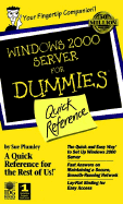 Windows 2000 Server for Dummies Quick Reference - Plumley, Sue