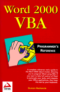 Word 2000 VBA Programmer's Reference - MacKenzie, Duncan