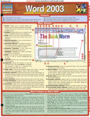 Word 2003: Reference Guide - BarCharts, Inc.