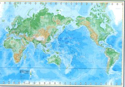 World Physical Map - American Map Corporation (Manufactured by)